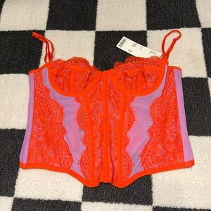 Out from under corset top